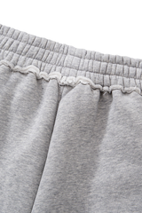 Unisex Fall Elastic Waistband Relaxed Wide Leg Sweatpants