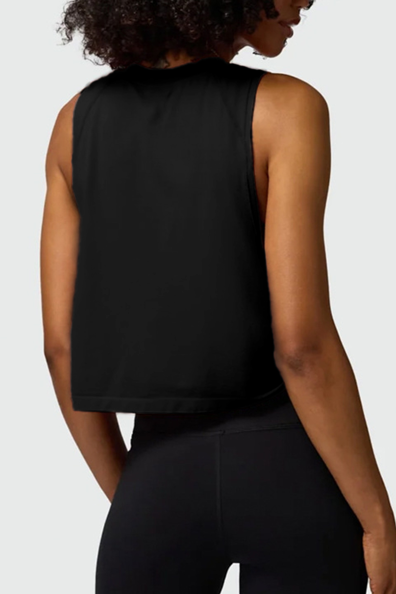 Women's Lightweight Crew Neck High Side Slit Loose Tank Top