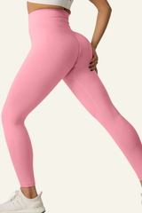 Women's High-waist Pleated Buttocks Lift Yoga Leggings