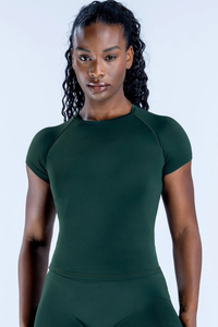 Women's Crew Neck Slim Fit Short Sleeve Workout T-shirt