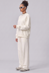 Unisex Fall Fleece Mock Neck Sweatshirt and Sweatpants Sets