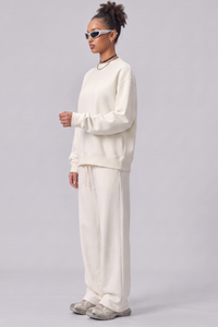 Unisex Fall Fleece Mock Neck Sweatshirt and Sweatpants Sets