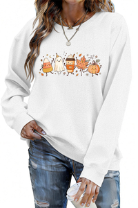 Women's Fall Halloween Graphic Soft Relaxed Sweatshirt