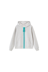 Unisex Color Block Big Tooth Zipper Hooded Loungewear Jacket