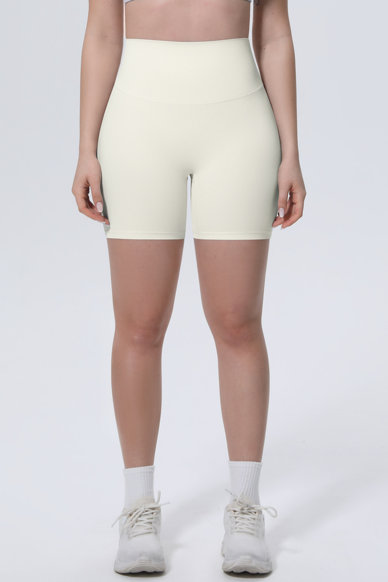 Women's Athletic High-Waisted Solid Yoga Shorts