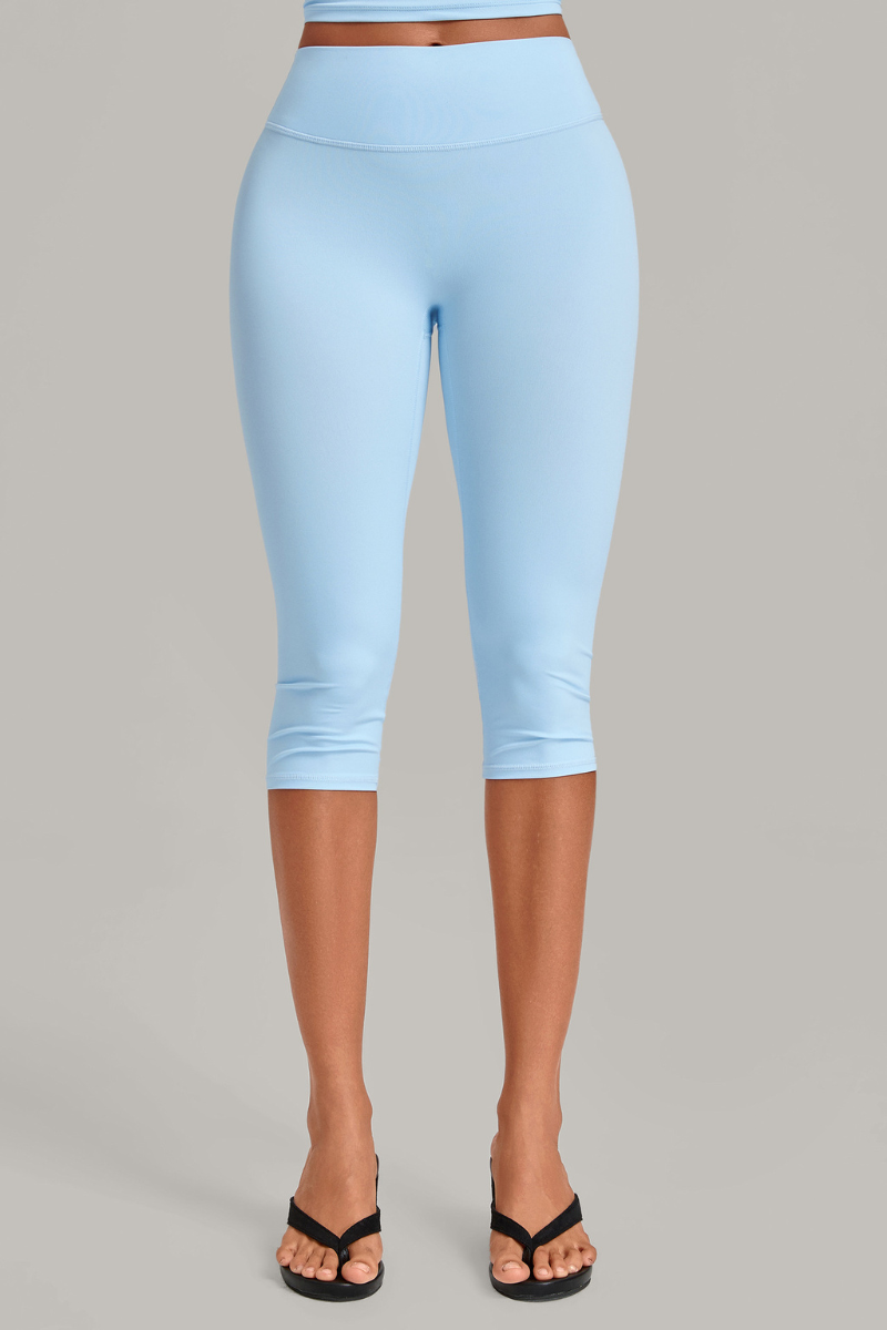 Women’s Mid-Rise Tummy Control Yoga Capri Leggings