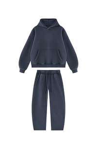 Unisex Fall Fleece Sets:Relaxed Hoodie And Sweatpants