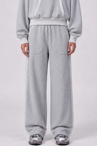 Women's Fall 100% Cotton Contrast-Stitch Caual Sweatpants