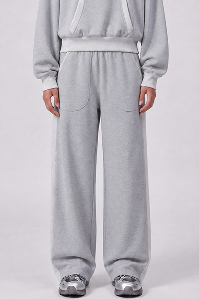 Women's Fall 100% Cotton Contrast-Stitch Caual Sweatpants
