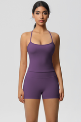 Women Workout Set: Quick Dry Sports Bra + High Waist Shorts