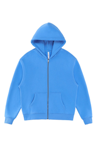 Unisex Fall 350G  Fleece Zip Up Relaxed  Solid Jacket