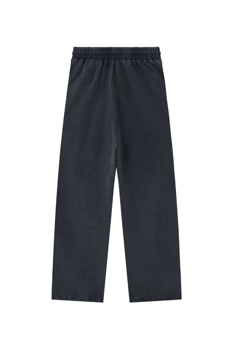 Unisex 100% Cotton Washed Heavyweight Wide Leg Casual Pants