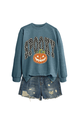 Women's Fall Pumpkin Polka Dot Halloween Multi‑Color Pullover