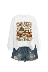 Women's Fall Christmas Cute Pumpkin Letter Print Pullover