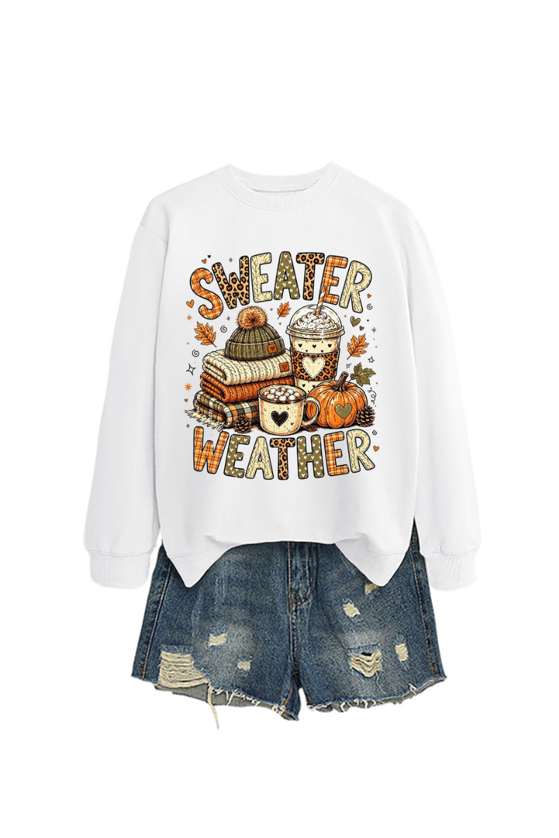 Women's Fall Christmas Cute Pumpkin Letter Print Pullover