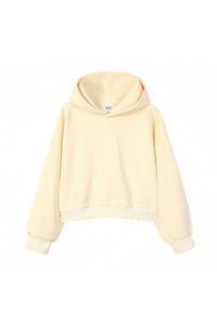 Women's Fall Cropped Relaxed Solid Sports Hoodie