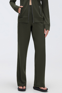 Women's Fall Double Side Stripes Relaxed Straight Leg Pants