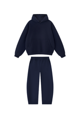 Unisex Fall Fleece Hoodie & Wide Leg Sweatpants Casual Set