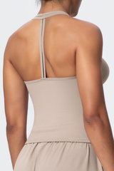 Women’s V-Neck Halter Open-Back Sports Tank