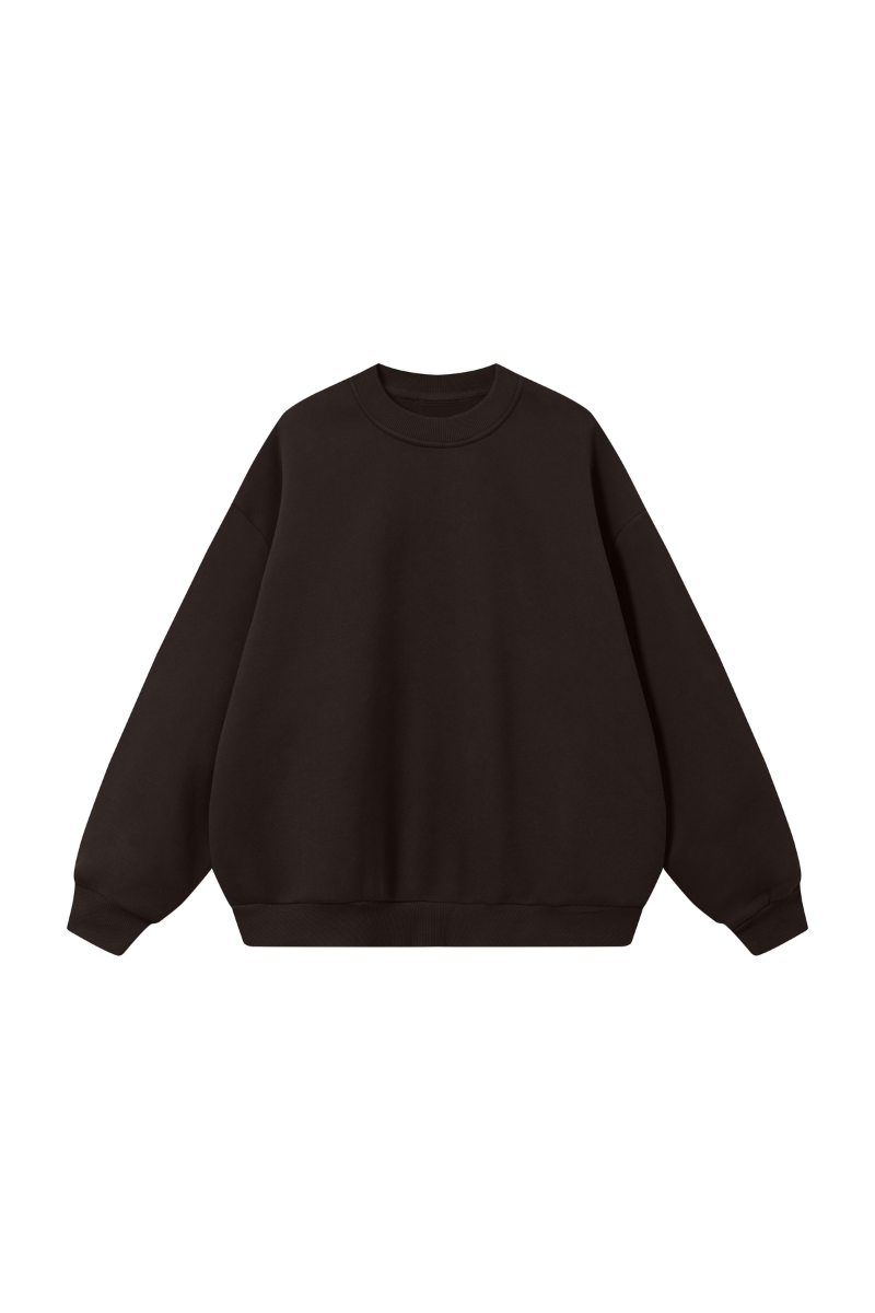 Women's Fall Heavyweight Fleece Cropped Crew Neck Sweatshirt
