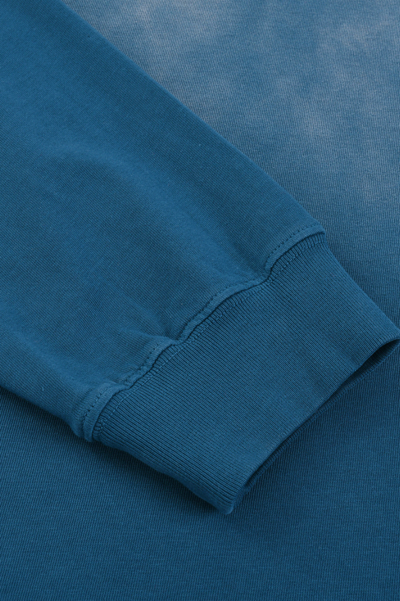 Unisex Fall 100% Cotton Washed  Loose Drop Shoulder Pullover