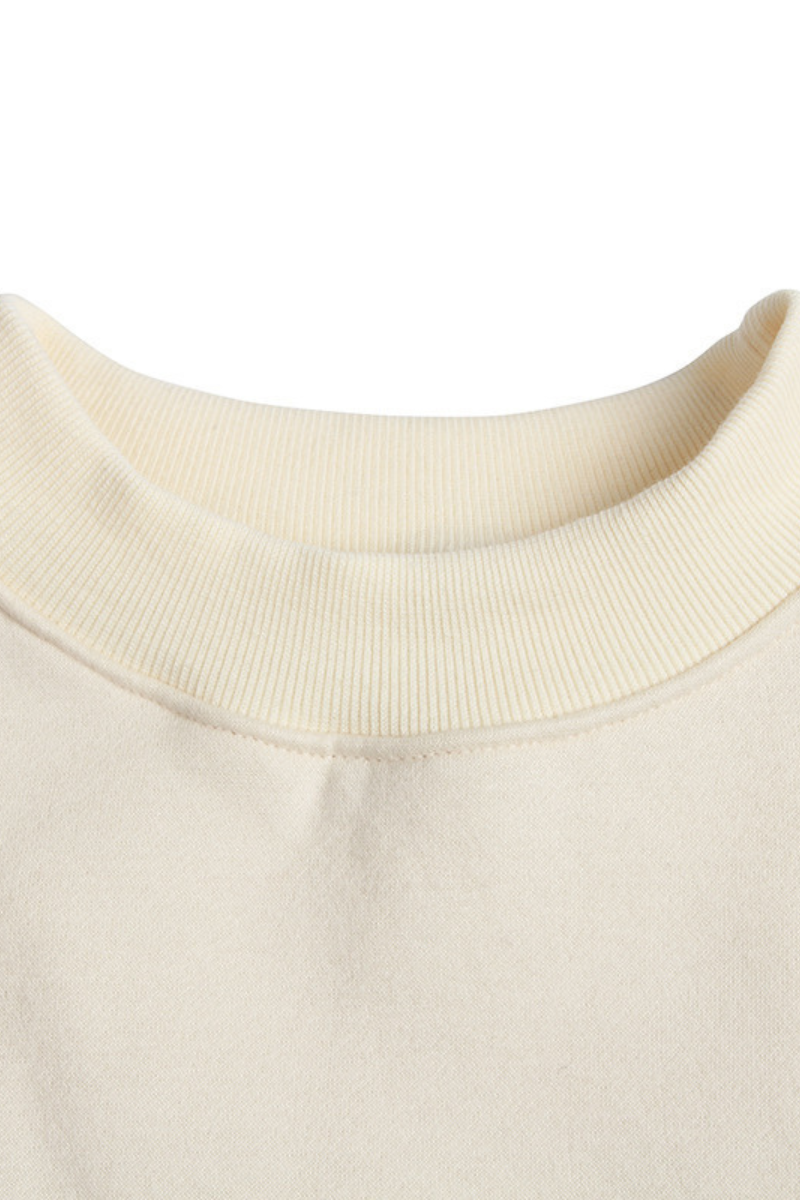 Women Cropped Exposed Seam Sweatshirt
