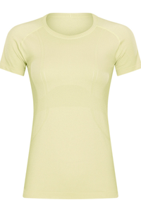 Women Seamless Round Neck Short Sleeve Sport T-Shirt