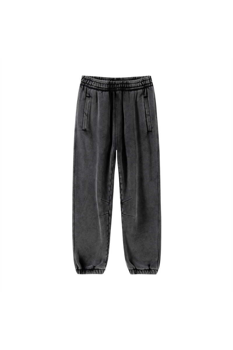 Unisex Fall Fleece Wax Dyed  Vintage Athletic Jogger