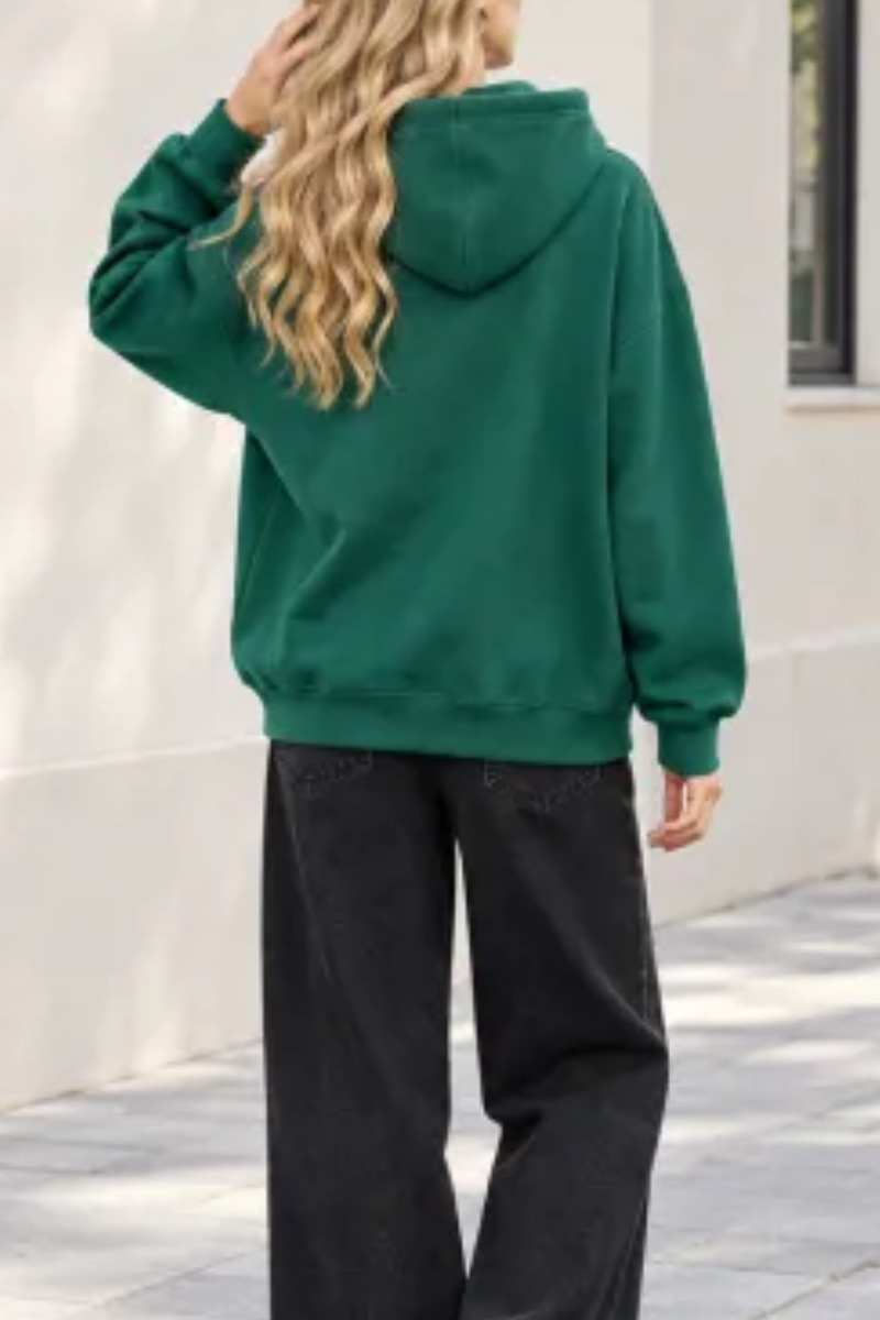 Unisex Fall Kangaroo Pocket Fleece Casual Hoodie
