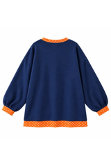 Women's Fall Letter Appliqué Embroidery Mockneck Sweatshirt