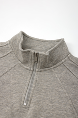 Men's  Fall 1/4 Zip Raglan Sleeve Mock Neck Sweatshirt