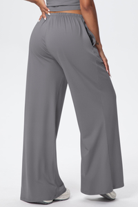 Women’s Athletic Drawstring Loose-Fit  Wide-Leg Pants