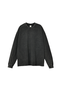 Unisex 100% Cotton Fall Vintage Washed Oversized Pullover