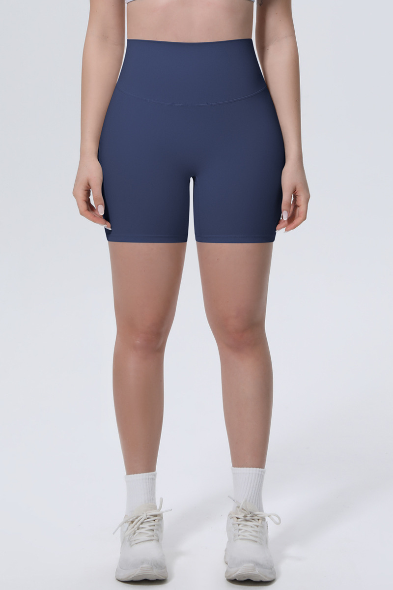 Women's Athletic High-Waisted Solid Yoga Shorts