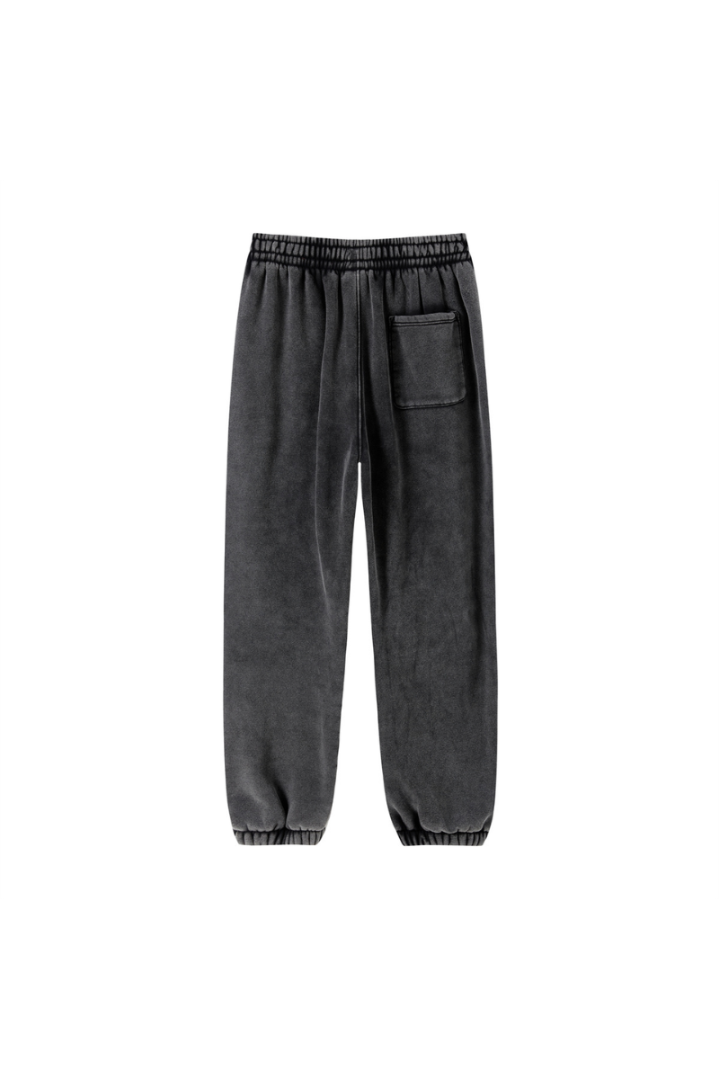 Unisex Fall Fleece Wax Dyed  Vintage Athletic Jogger