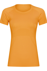 Women Seamless Round Neck Short Sleeve Sport T-Shirt