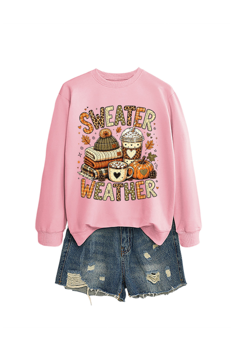 Women's Fall Christmas Cute Pumpkin Letter Print Pullover