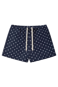 Unisex Fall Polka Dot Elastic Waist Drawstring Casual Shorts