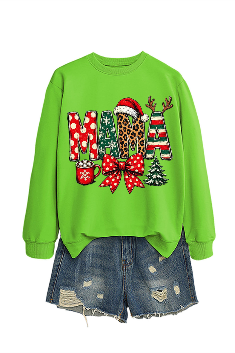 Women's Winter/Fall Christmas Santa Multi-color Pullover