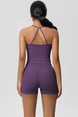 Women Workout Set: Quick Dry Sports Bra + High Waist Shorts