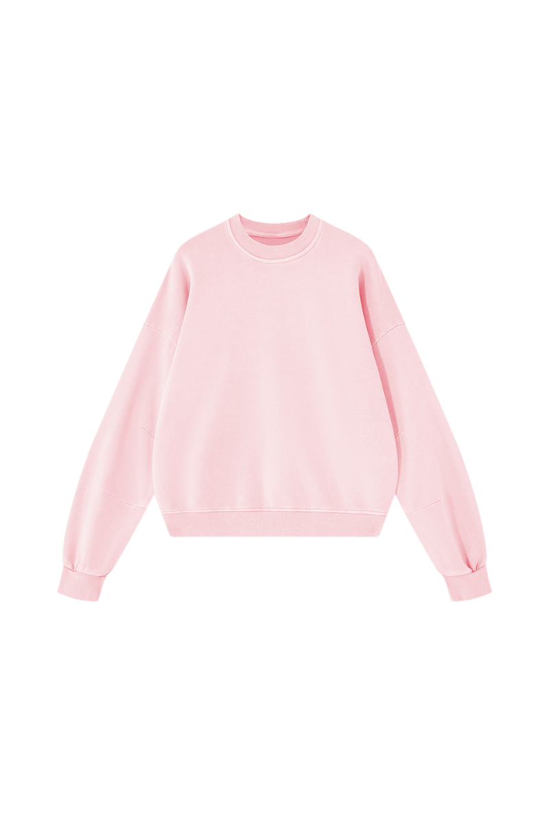 Men's Fall 100% Cotton Streetwear Washed Relaxed Pullover