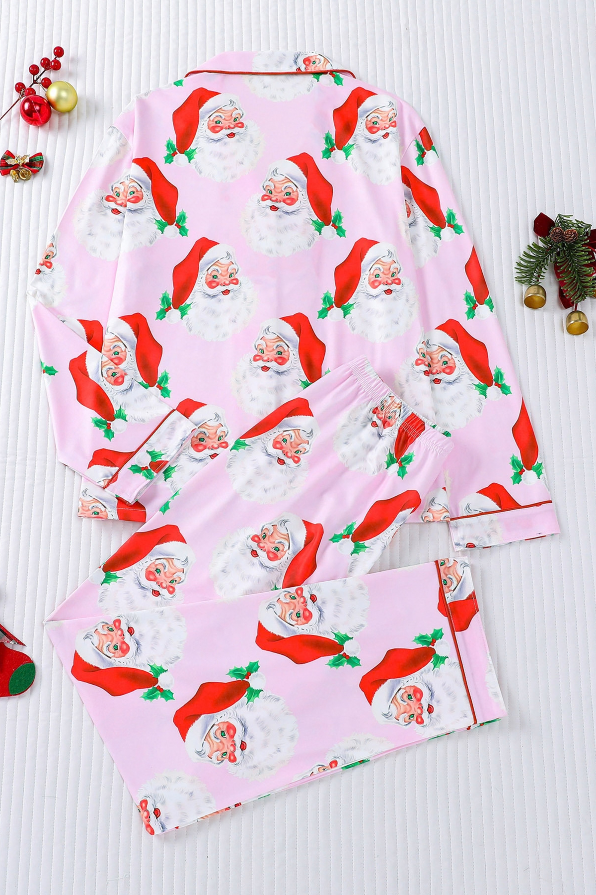 Women's Christmas Tree Printed Christmas Pajama Set