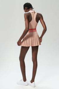 Sports & Fitness V-neck quick-drying tennis skirt two-piece set