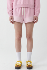Women's Fall Vintage Gradient Fleece Drawstring Shorts