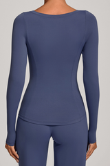 V-neck sport long-sleeved garment