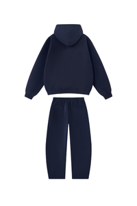 Unisex Fall Fleece Hoodie & Wide Leg Sweatpants Casual Set