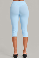 Women’s Mid-Rise Tummy Control Yoga Capri Leggings