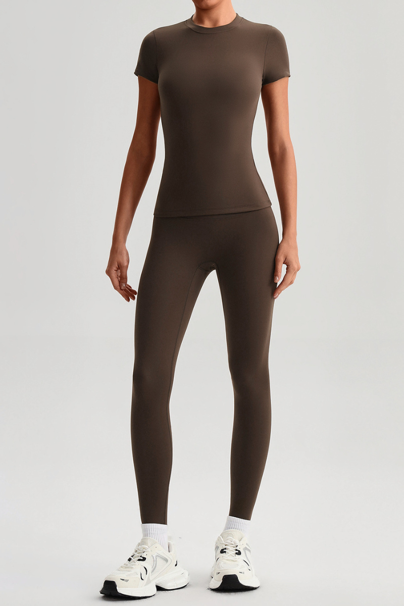 Women's Bare Feel  High Stretch T-shirt & Yoga Leggings Set