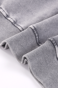 Unisex Fall 100% Cotton Snow Washed Crewneck Sweatshirt