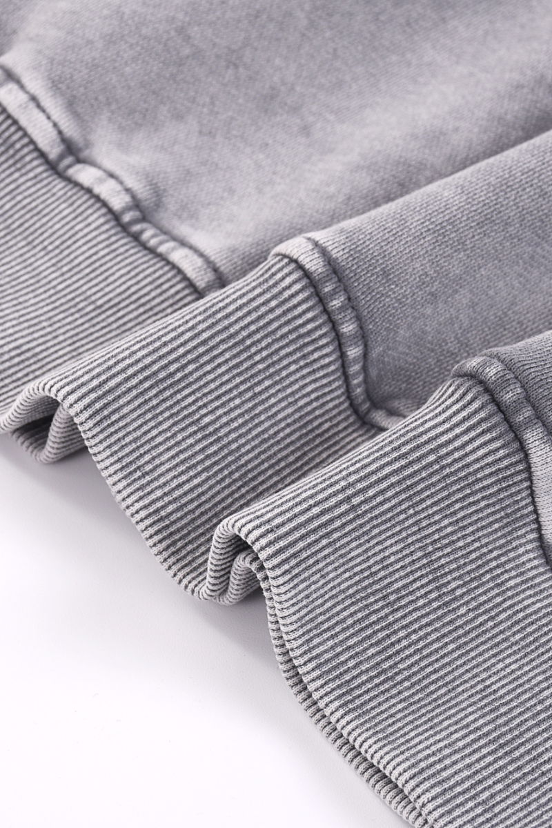 Unisex Fall 100% Cotton Snow Washed Crewneck Sweatshirt